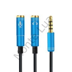 3.5 Mm Stereo Kulaklık + Hoparlör Çoklayıcı Kablo