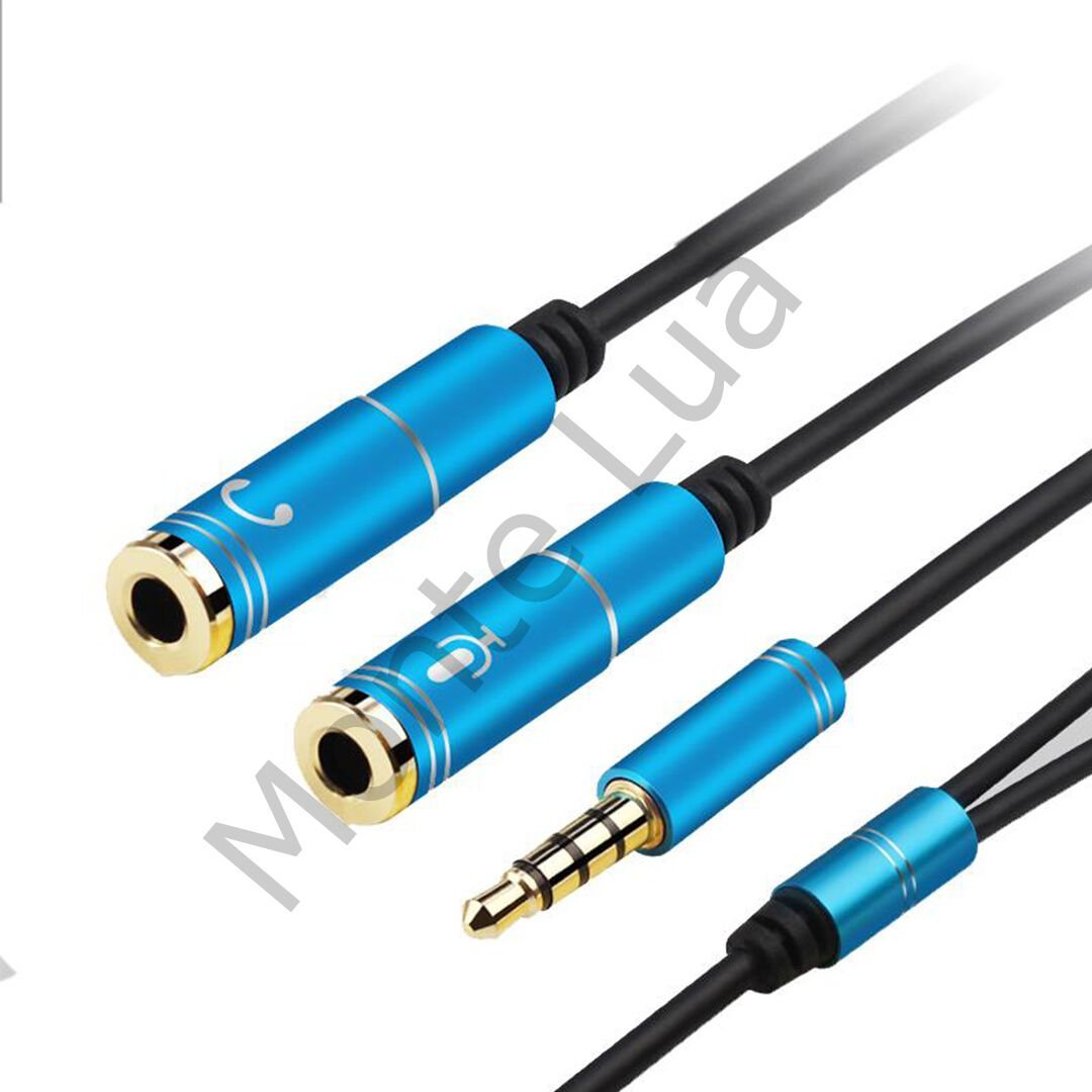 3.5 Mm Stereo Kulaklık + Hoparlör Çoklayıcı Kablo