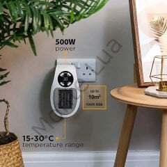 Ayarlanabilir Termostatlı ve Zamanlayıcılı, enerji tasarruflu, 500 W, mini fanlı ısıtıcı priz,