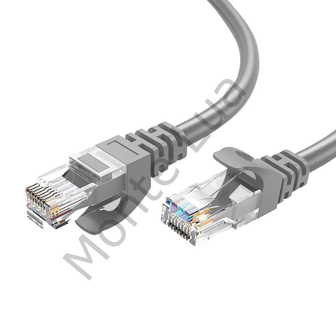 15 metre, Ethernet Kablosu, Ağ Kablosu, LAN, Cat6, Modem İnternet Kablosu, Gri,