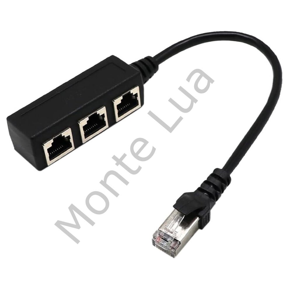 Ethernet RJ45 3'lü Dağıtıcı Splitter, Rj45 Dağıtıcı, 3lü Ethernet Uzatma Kablosu, Kablo, 3 Sokete Fiş, Aktarım Bağlantısı, Ayırıcı