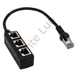 Ethernet RJ45 3'lü Dağıtıcı Splitter, Rj45 Dağıtıcı, 3lü Ethernet Uzatma Kablosu, Kablo, 3 Sokete Fiş, Aktarım Bağlantısı, Ayırıcı